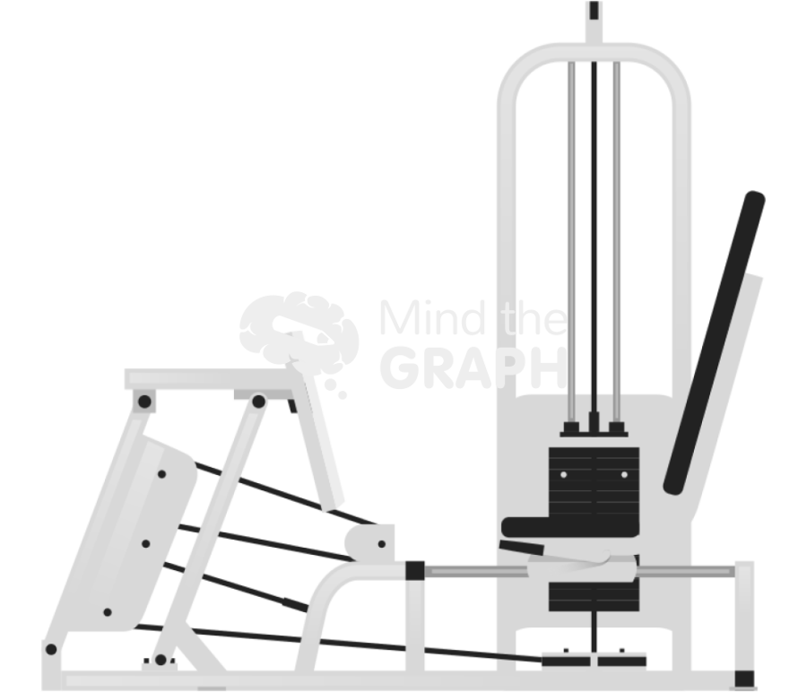 Leg press exercise equipment lateral Icons, Symbols, Pictures, and Images